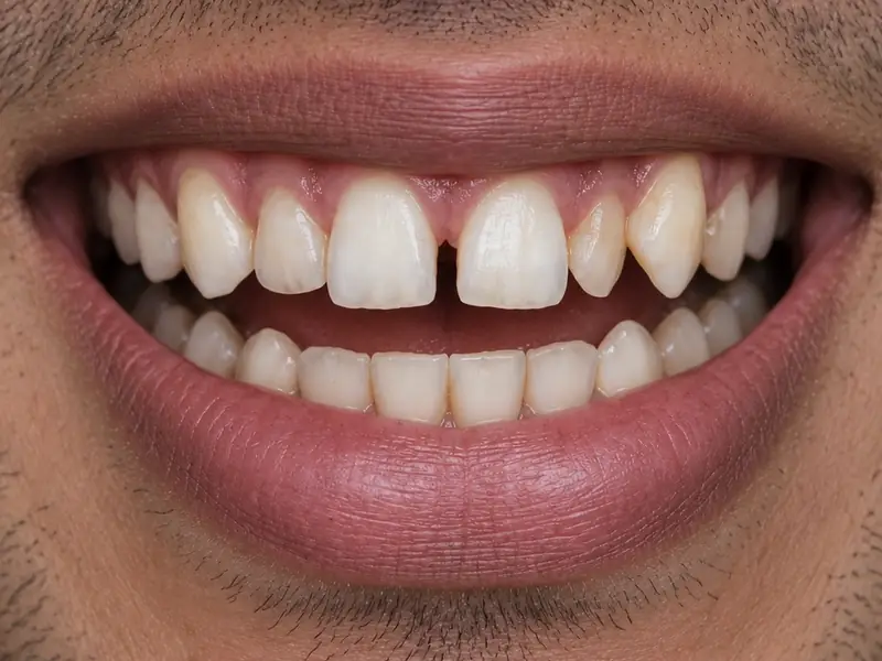 Hoje: o sorriso do paciente como chegou.